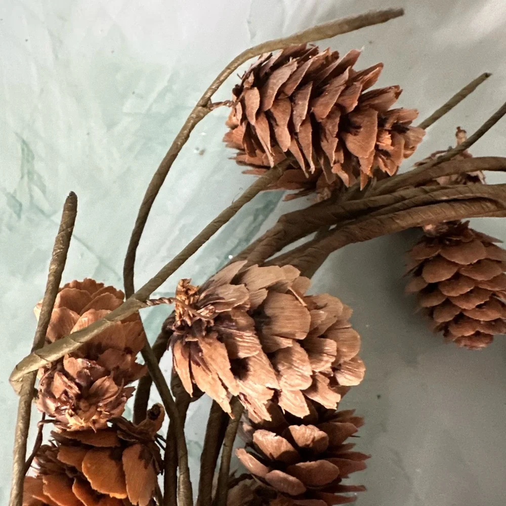 Set of 2 Natural Pinecone Garland – 5ft Rustic Christmas & Winter Home Decor